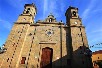 Hystorical town centre of Agueimes, here the classicist church of San Sebastian. Las Palmas