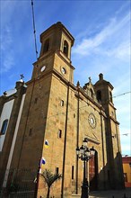 Hystorical town centre of Agueimes, here the classicist church of San Sebastian. Las Palmas