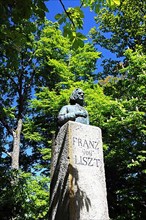 Franz von Liszt statue in the park of Schillingsfuerst. Schillingsfuerst, Ansbach