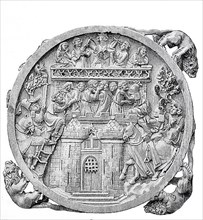 Raid and Surrender of a Minneburg, French ivory carving of a mirror box