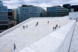 View from the roof of the Oslo Opera House, Operahuset Oslo