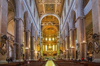 Nave of the Cathedral in the Old Town, Naples