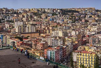 Viewing terrace Posillipo with district Mergellina, Naples