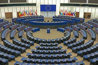 Empty plenary hall European Parliament, Strasbourg