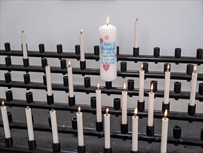 Candles in the Wies Chapel near the pilgrimage church of the Flagellated Saviour on the Wies, Wieskirche