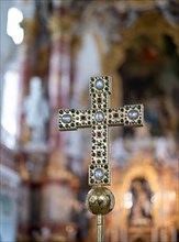 Cross in the chancel of the pilgrimage church of the Flagellated Saviour on the Wies, Wieskirche