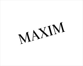 Maxim magazine, rotated logo