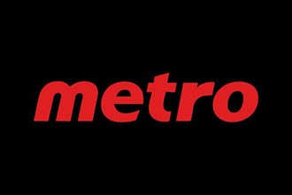 Metro Inc. logo, black background