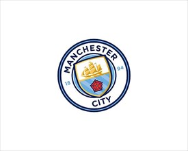 Manchester City F. C. Rotated Logo, White Background
