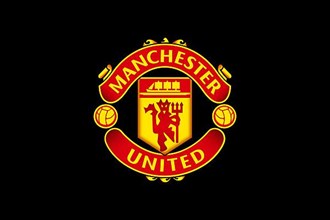 Manchester United F. C. Logo, Black Background