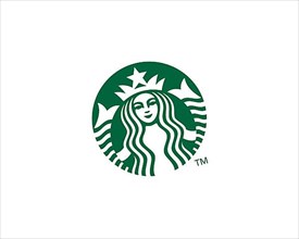 Starbucks, rotated logo