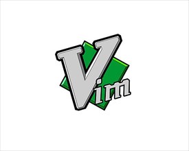 Vim text editor, rotated logo