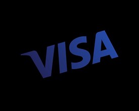 Visa Inc. rotated logo, black background
