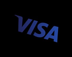Visa Inc. rotated logo, black background B