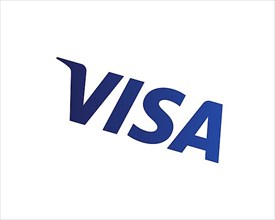 Visa Inc. rotated logo, white background B