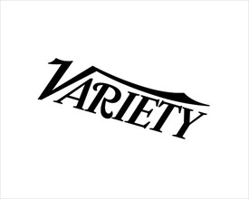 Variety magazine, rotated logo