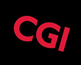 CGI Inc. rotated logo, Black background B
