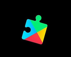 Google Play Services, rotated logo