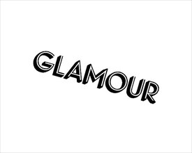 Glamour magazine, rotated logo