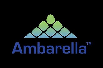 Ambarella Inc. logo, black background