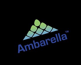 Ambarella Inc. rotated logo, black background
