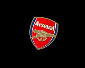 Arsenal F. C. rotated logo, Black background B