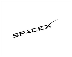 SpaceX, rotated logo