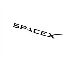 SpaceX, rotated logo