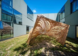 Wooden installation, Dessau Campus