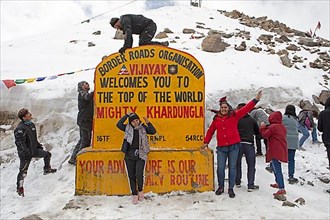 High Cross Khardung La Pass Leh District Nubra Tehsil Ladakh Iniden,