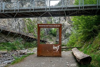 Access to the rose garden Gorge near Imst, Tyrol