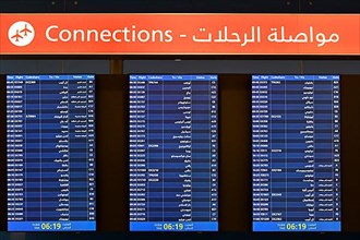 Display Board Flight Connections Departures Arabic, Dubai
