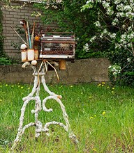 Artwork, Typewriter in the garden