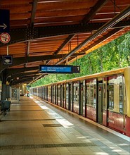 The S-Bahn at the Olympiastadion station, Berlin