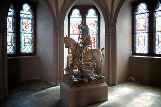 Equestrian statue, Catholic St. Michaels Chapel