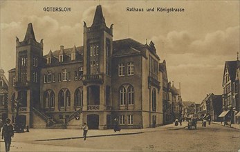 Gueterloh, town hall and Koenigsstrasse