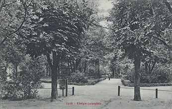 Queen Luise Square in Lyck, formerly East Prussia