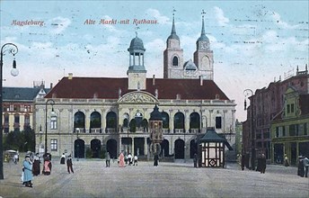 Old market and town hall of Magdeburg, Saxony-Anhalt