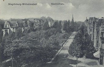 Goethestrasse in Magdeburg Wilhelmstadt, Saxony-Anhalt