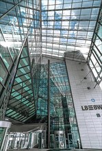 Modern glass building of the LBBW, architecture