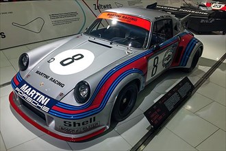 Historic race car for circuit Porsche 911 RSR Turbo 2, 1 with large spoiler front rear wing