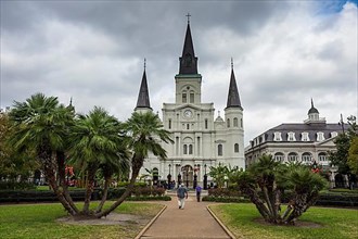 Jackson square and the St. Louis Cathedral, French quarter