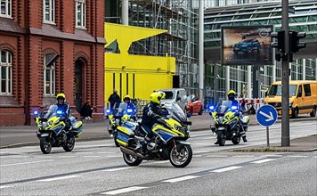 Motorised police escort at Congres Centrum, Hamburg