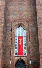 Entrance to the Catholic Church Bazylika Mariacka, Gdansk