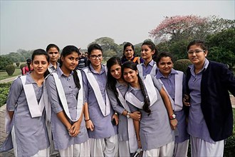 School class on a field trip, near Delhi