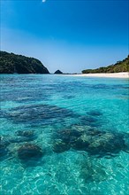 White sand beach and turquoise water, Koh Rok