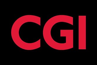 CGI Inc. logo, black background