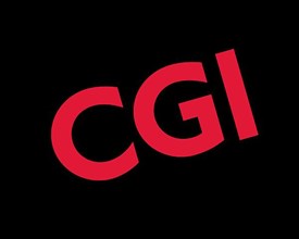 CGI Inc. rotated logo, Black background