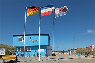 Rescue station, flags