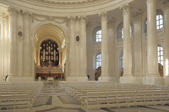 Interior view of the Early Classicism Cathedral in St. Blasien, Southern Black Forest